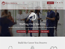 Tablet Screenshot of elitemedicalstaffing.net